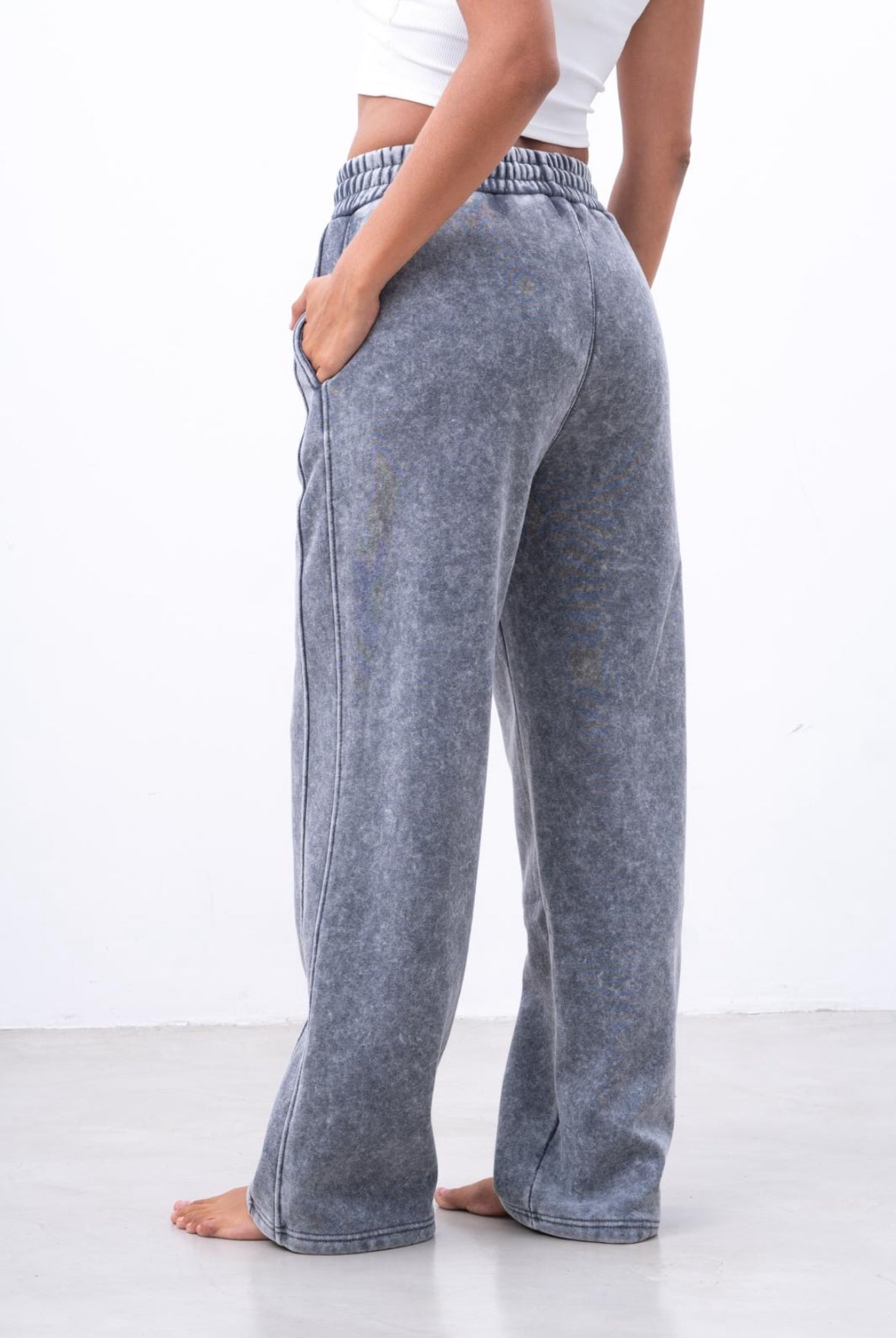 Pant Wide Leg Acid Wash