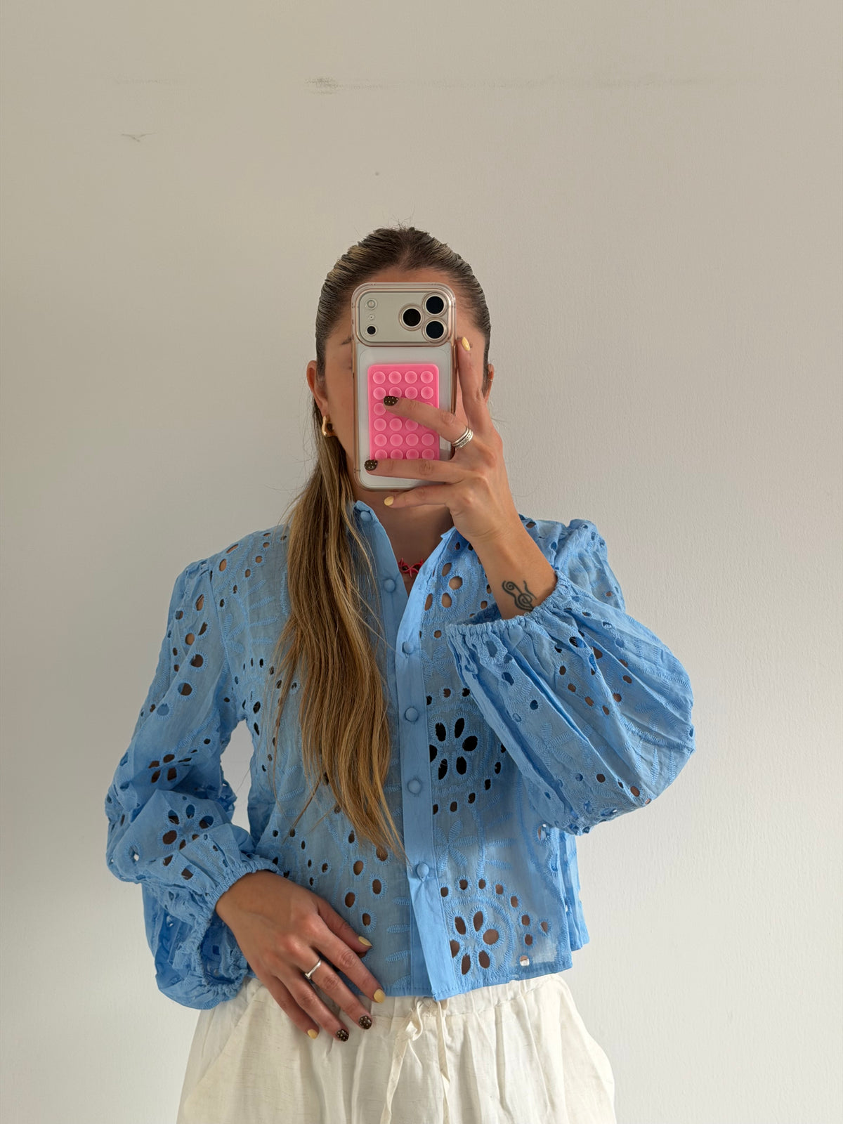 Camisa Broderie