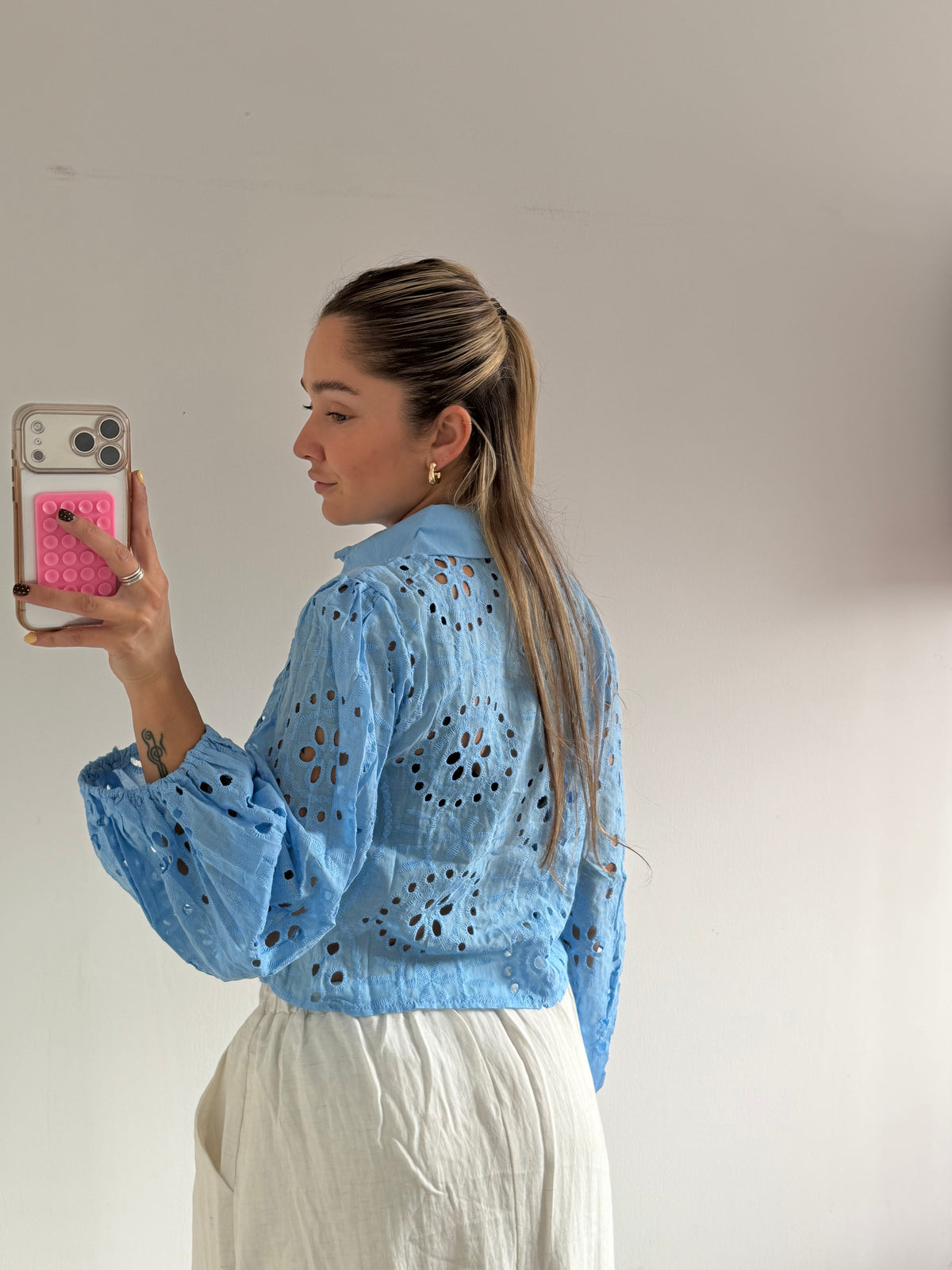 Camisa Broderie