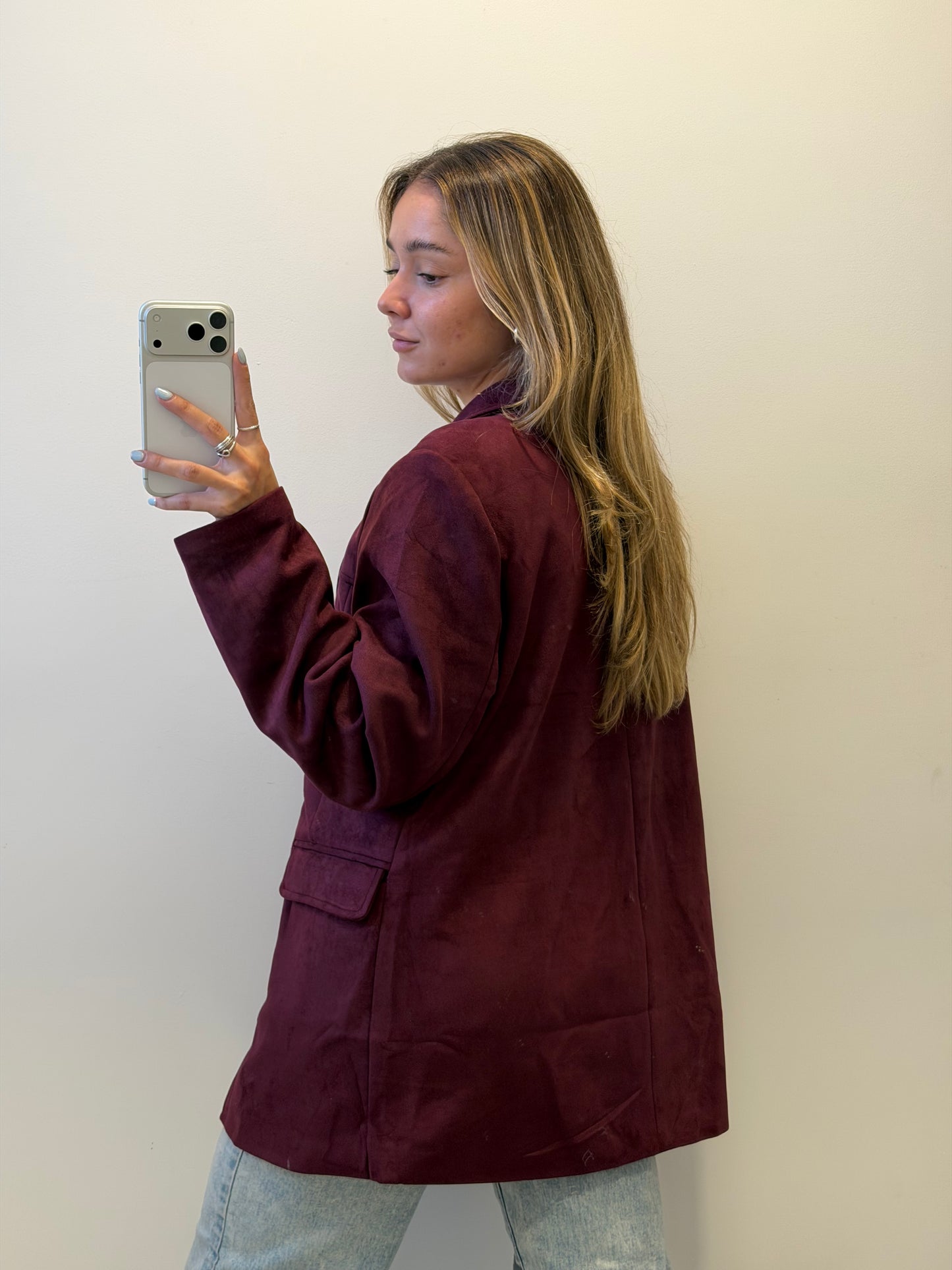 Blazer Gamuza - Bordeaux