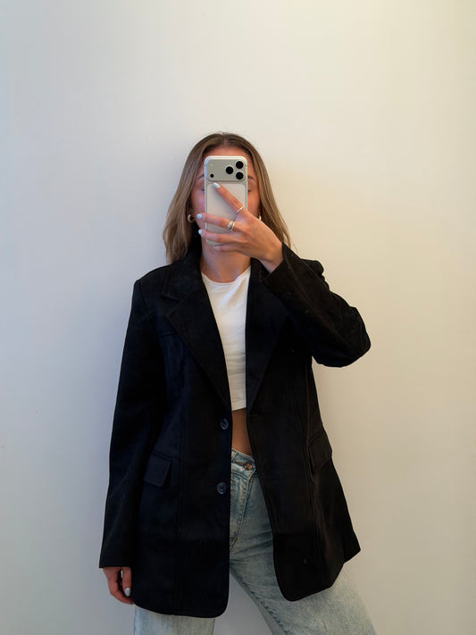 Blazer Gamuza - Negro