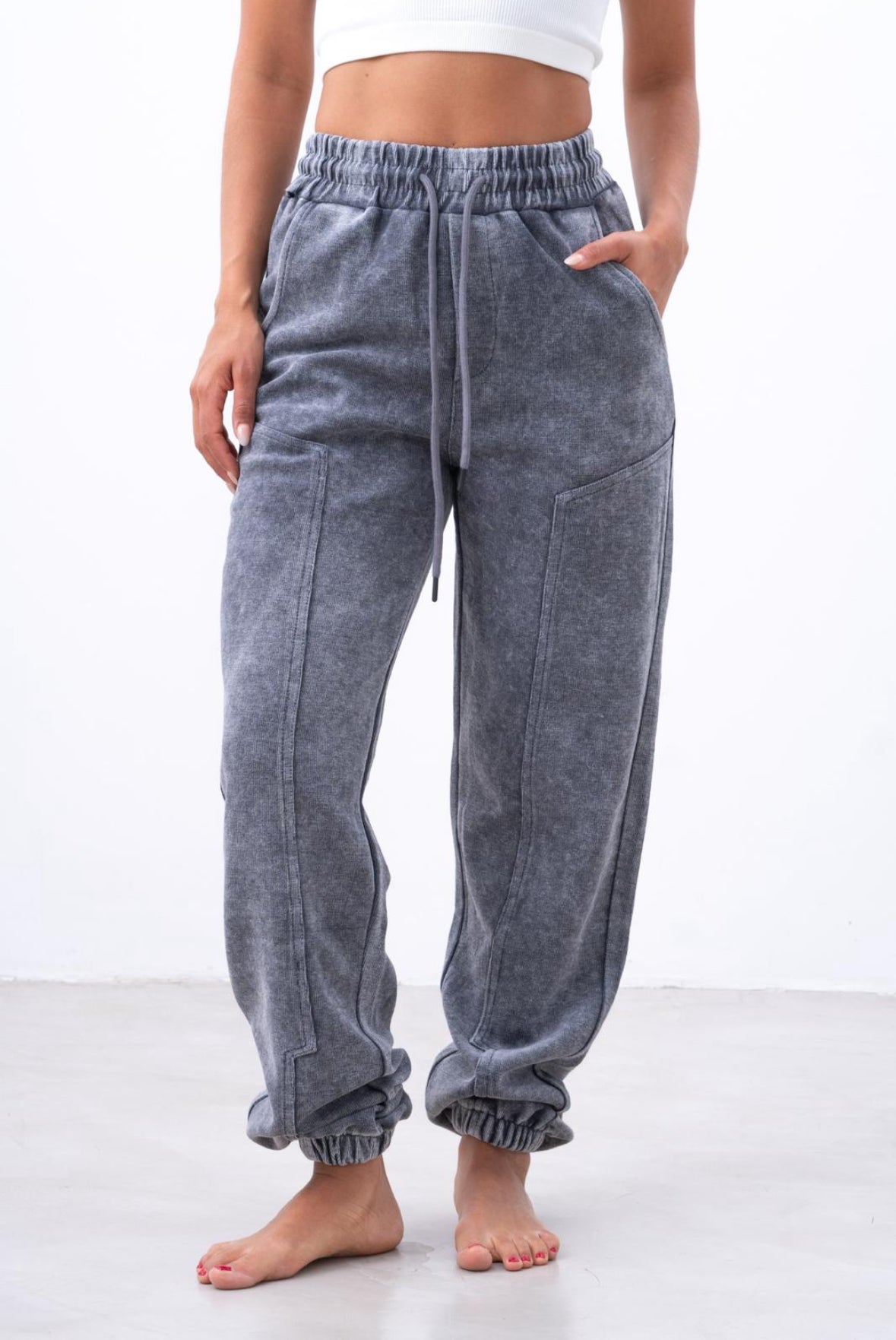 Joggin con puño Acid Wash