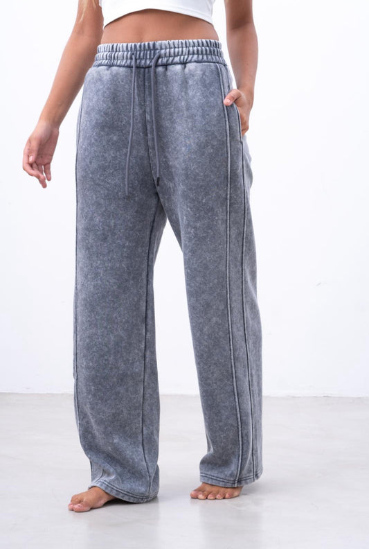 Pant Wide Leg Acid Wash