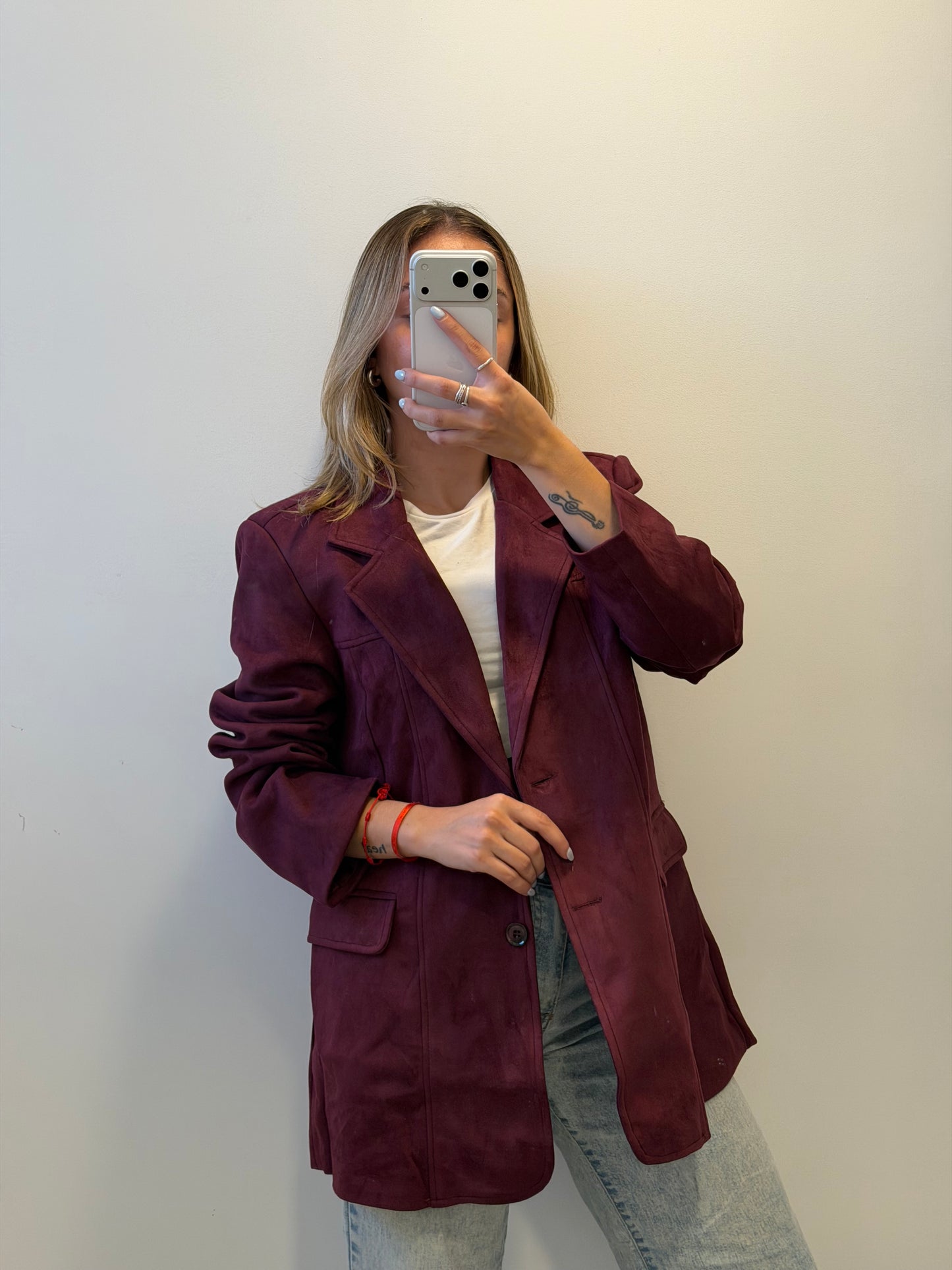 Blazer Gamuza - Bordeaux