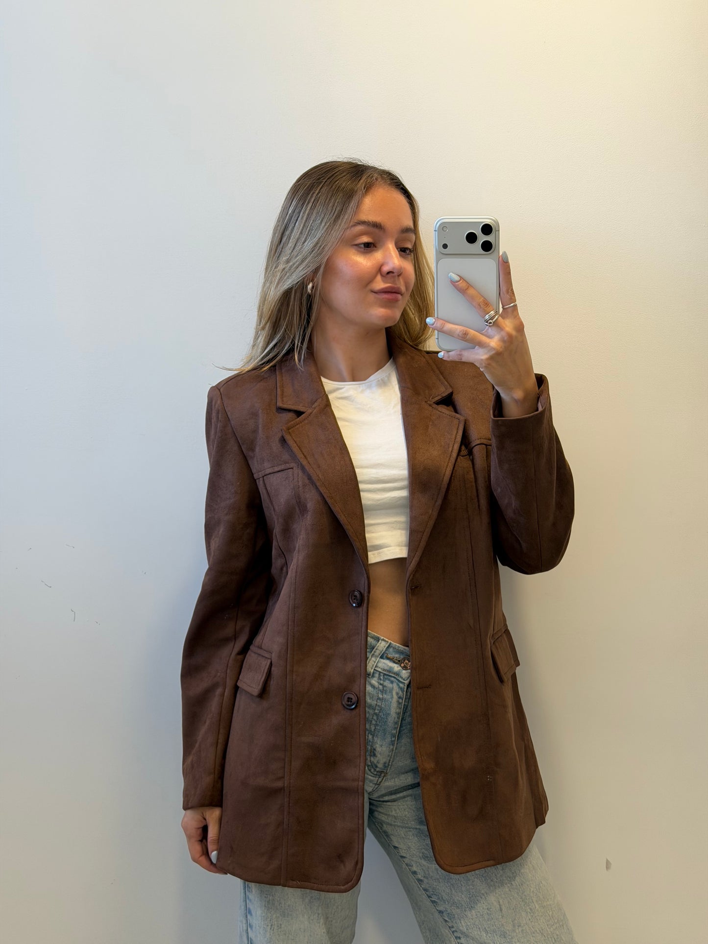 Blazer Gamuza - Chocolate