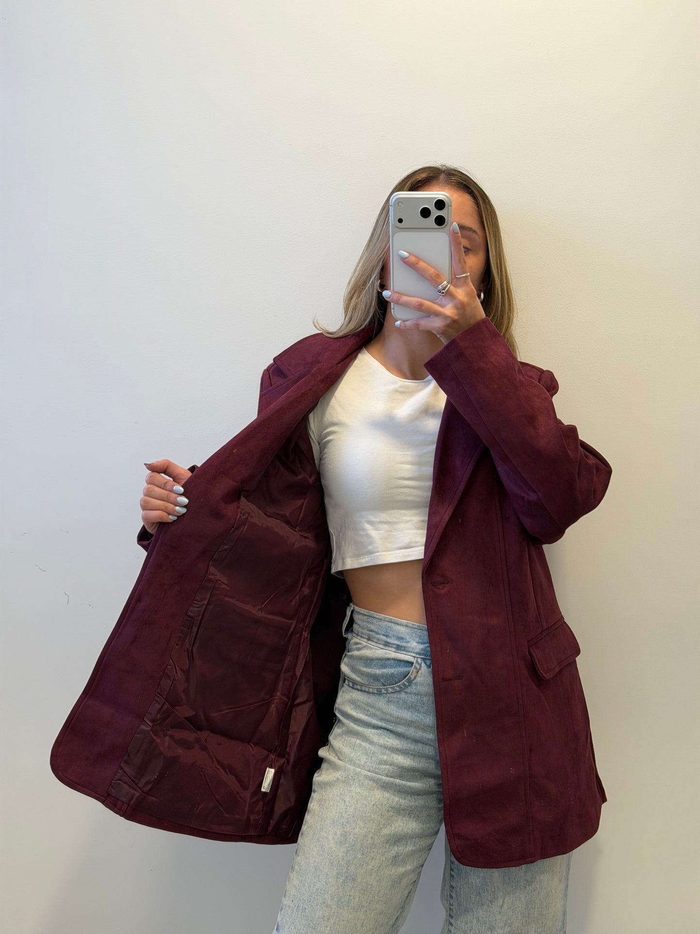 Blazer Gamuza - Bordeaux