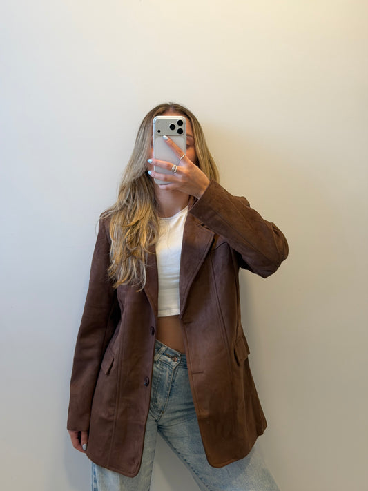 Blazer Gamuza - Chocolate