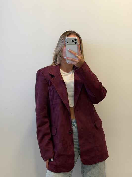 Blazer Gamuza - Bordeaux