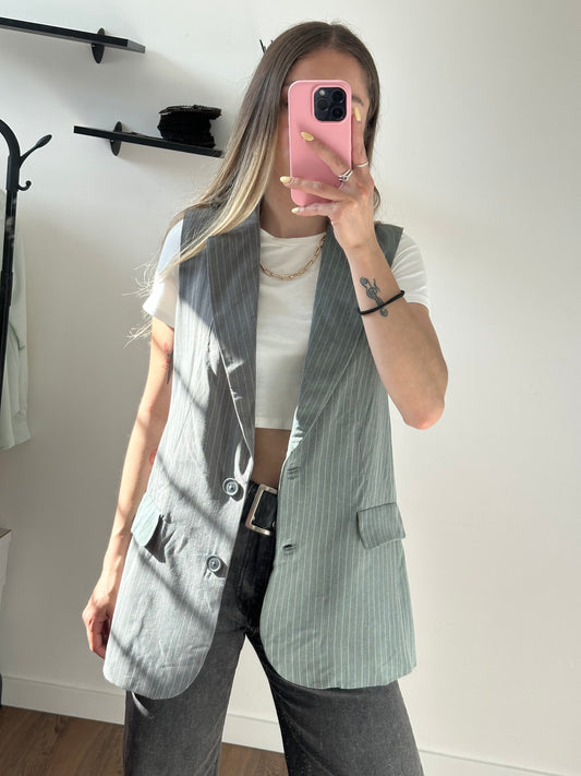 Chaleco Rayas Gris